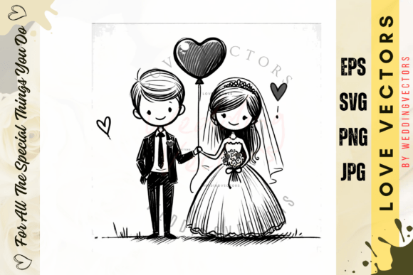 C4056: Capturing Romance in Modern Wedding Vectors