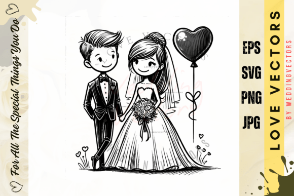 Capturing Romance: The C4008 Wedding Vector Collection