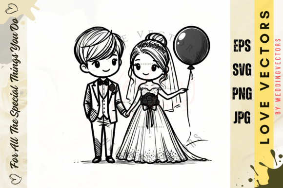 Elegant Wedding & Love Vectors for Bridal Branding