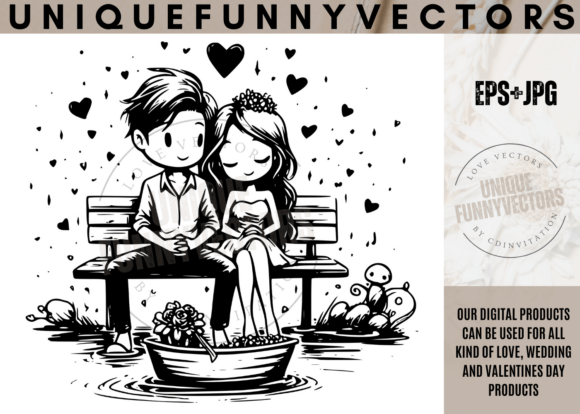 Love Wedding Stick Vectors Svg Eps 219: Charming Design Assets
