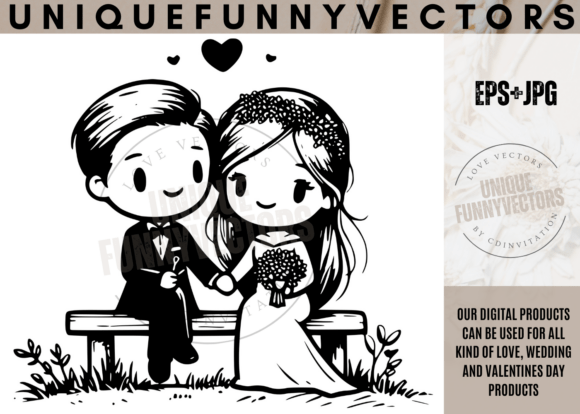 Love Wedding Stick Vectors Svg Eps 220: Charming Design Assets