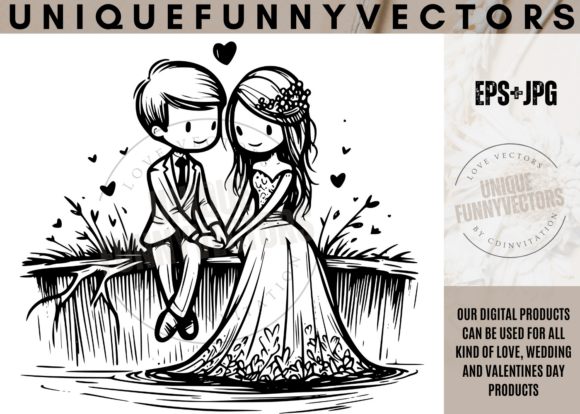 Love Wedding Stick Vectors SVG EPS 237: Charming Character Assets