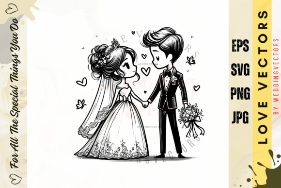 Wedding Couple and Love Vectors - C4003: A Designer's Guide