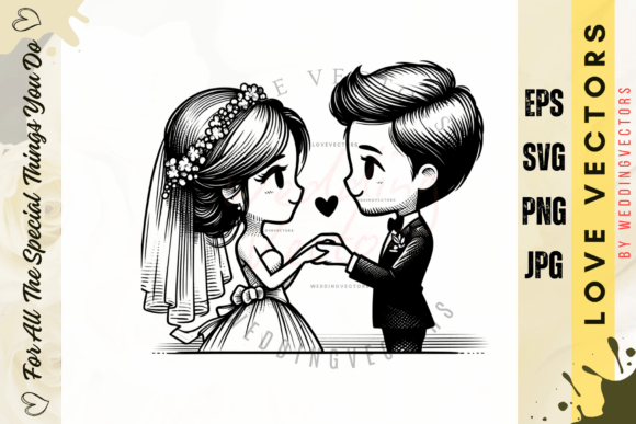 Wedding Couple and Love Vectors - C4051: Your Design Toolkit