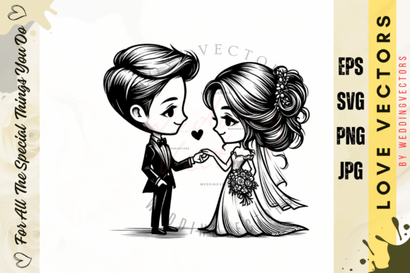 Wedding Couple and Love Vectors - C4126: A Designer's Guide to Romantic Branding