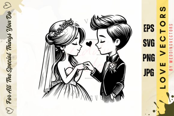 Wedding Couple and Love Vectors - C4134: The Heart of Your Brand