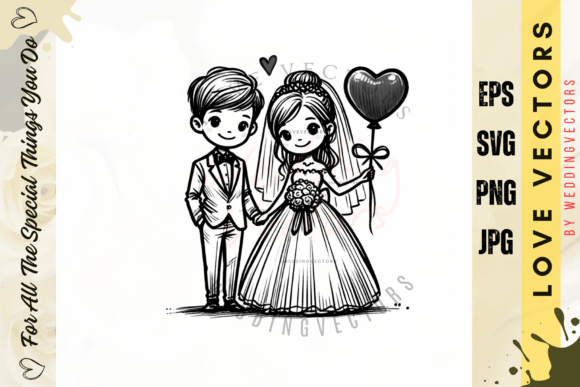 Wedding Couple and Love Vectors - C4155: A Designer's Guide