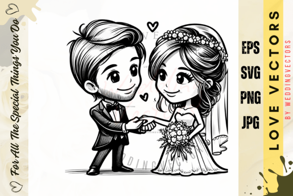 Wedding Couple and Love Vectors - C4182: A Designer's Guide