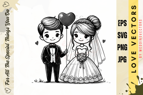 Wedding Couple and Love Vectors - C4213: A Designer's Guide