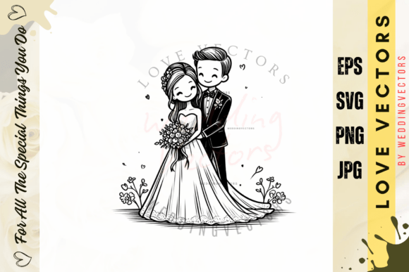 Wedding Couple and Love Vectors - C4218: A Designer's Guide to Timeless Romance