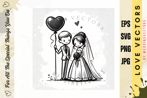 Wedding Couple and Love Vectors - C4267: A Designer's Guide