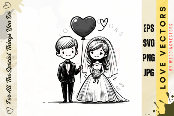Wedding Couple and Love Vectors - C4269: Your Design Toolkit