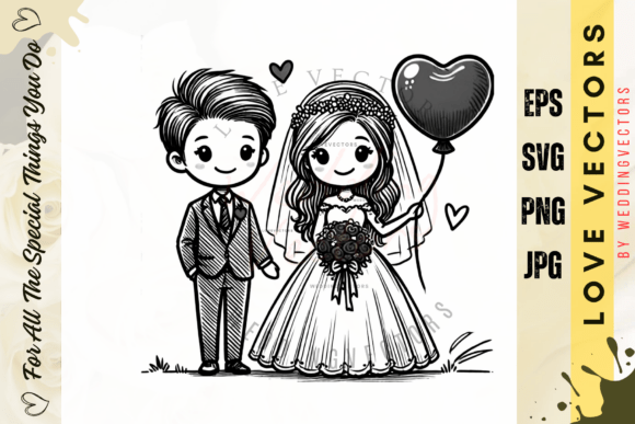 Wedding Couple and Love Vectors - C4285: A Designer's Guide