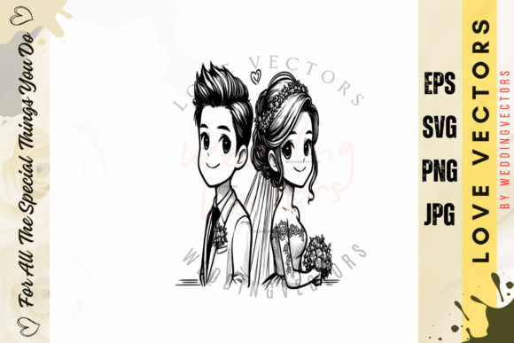 Wedding Couple and Love Vectors - C4292: A Visual Narrative
