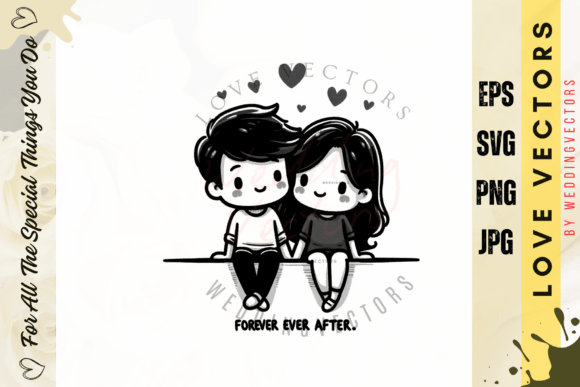Wedding Couple and Love Vectors - C4387: A Designer's Guide
