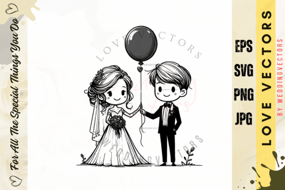 Wedding Couple and Love Vectors - C4509: Elevate Your Designs