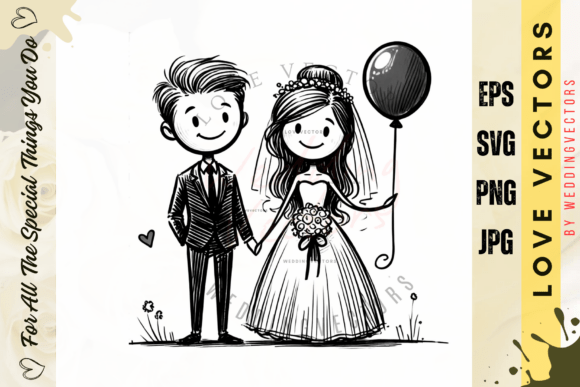 Wedding Couple and Love Vectors - C4513: A Designer's Guide