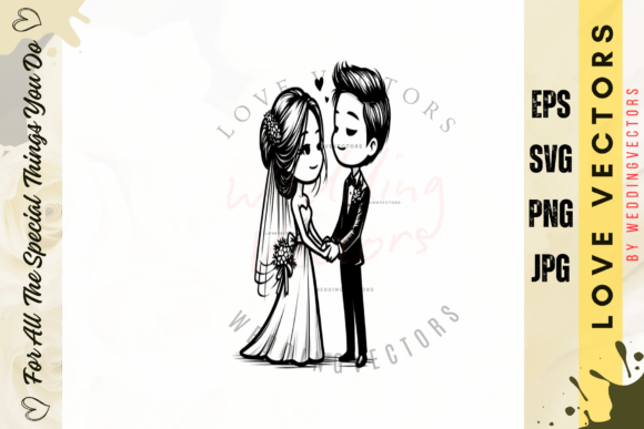 Wedding Couple & Love Vectors: C4423 Design Asset